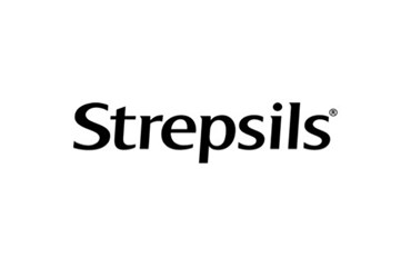 Strepsils logo with black font