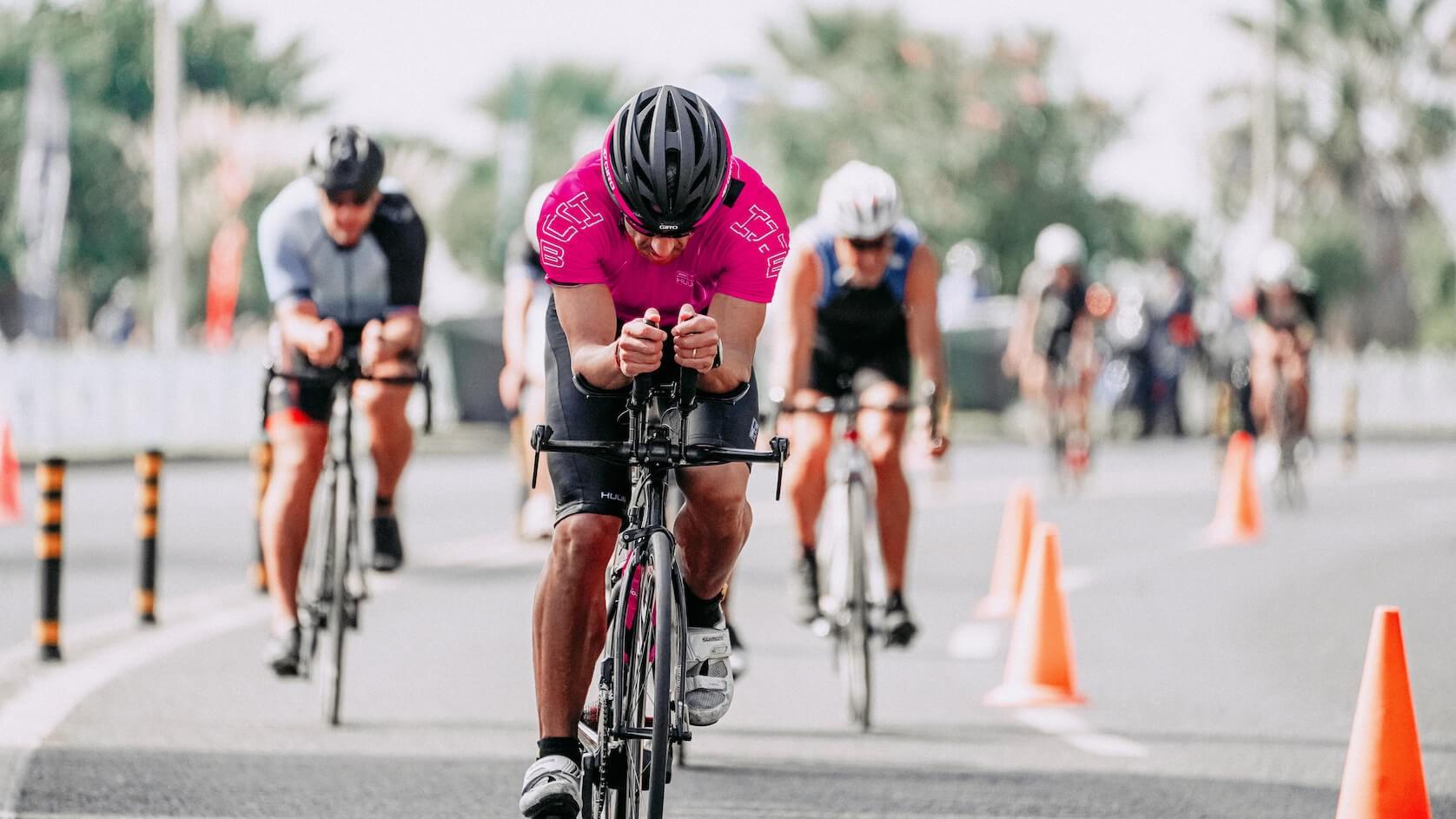 Cyclists in a race