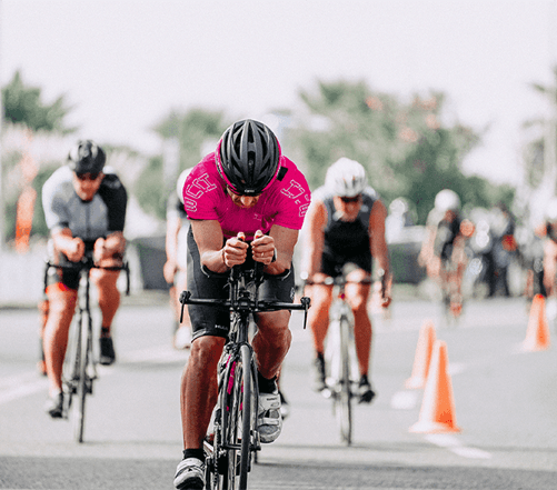 Cyclists in a race