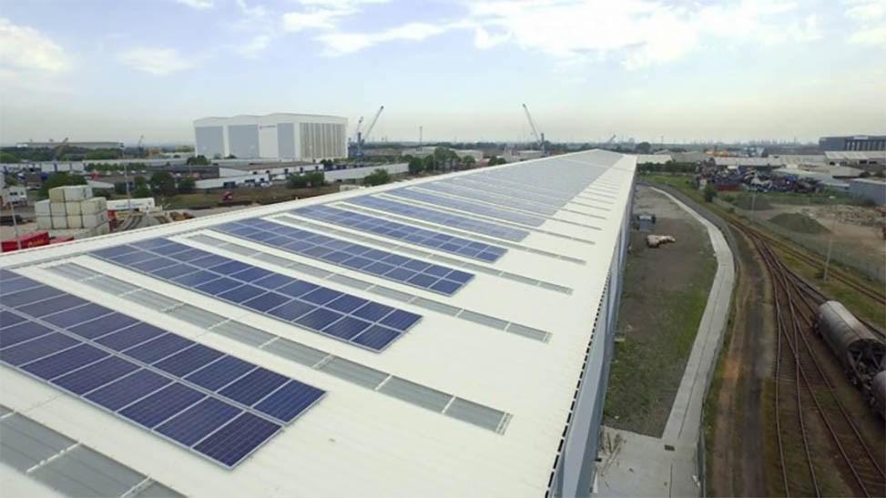 The solar roof at Reckitt's Barcelona distribution centre